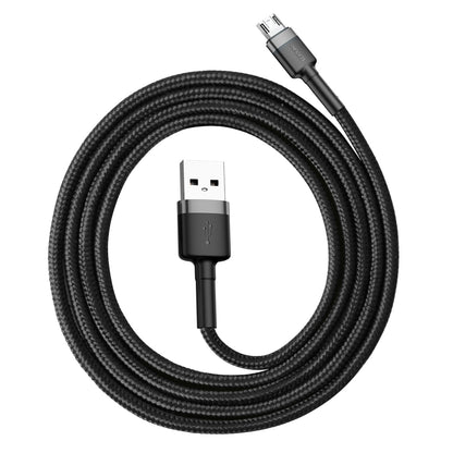 Kabel do transmisji danych i ładowania USB-A - microUSB Baseus Cafule, 18 W, 1 m, szary CAMKLF-BG1