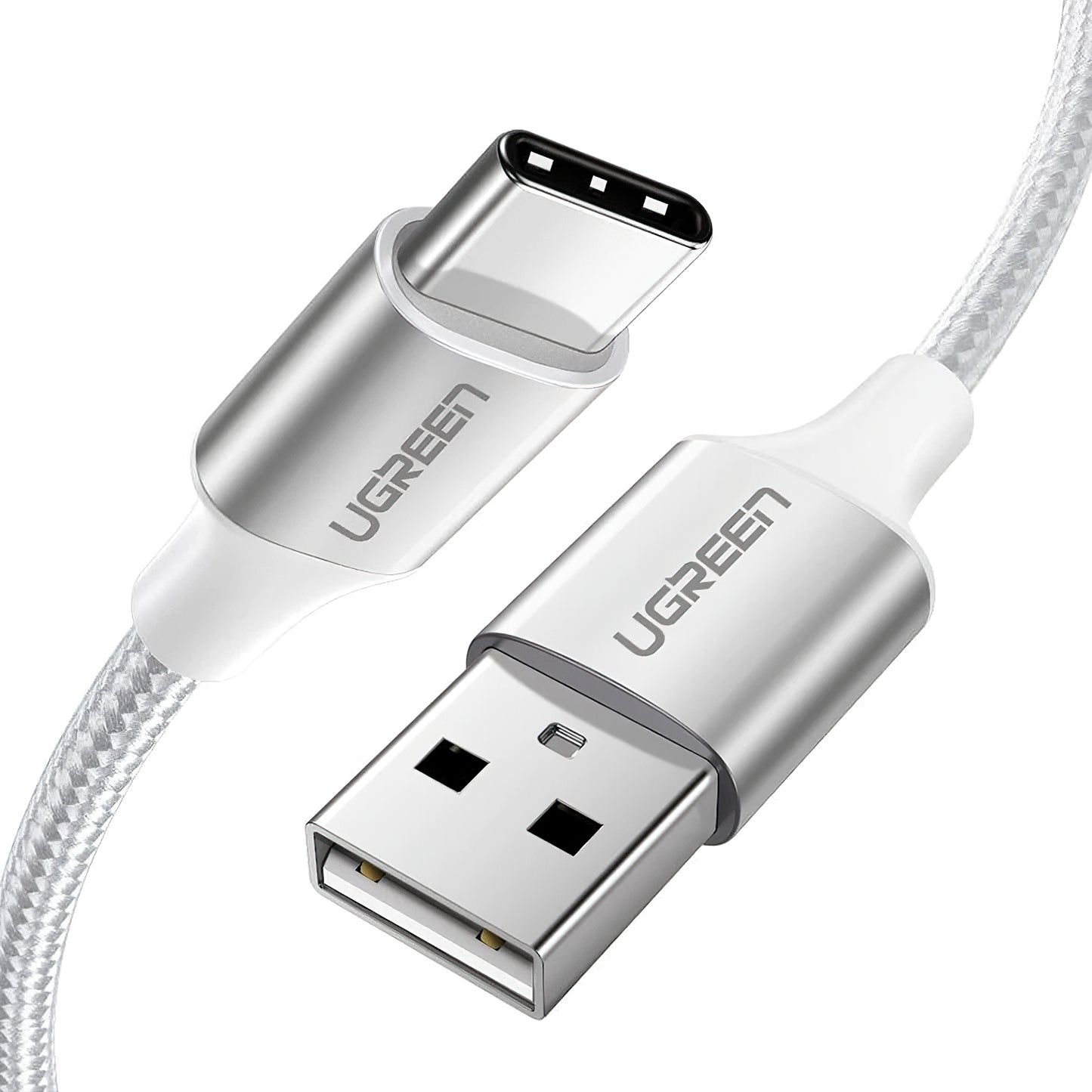 Kabel do danych i ładowania USB-A - USB-C UGREEN US288, 18W, 2m, Biały