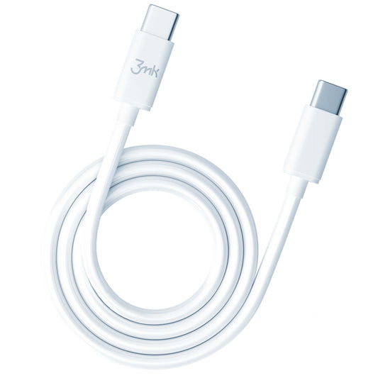 Kabel do przesyłu danych i ładowania USB-C - USB-C 3MK Hyper, 100W, 2m, biały