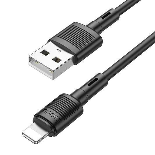 Kabel do danych i ładowania USB-A - Lightning HOCO X83 Victory, 18W, 1m, Czarny