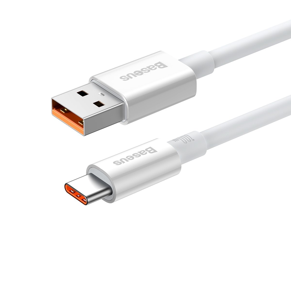 Kabel do ładowania i transmisji danych USB-A - USB-C Baseus Superior Series, 100 W, 2 m, biały CAYS001402 