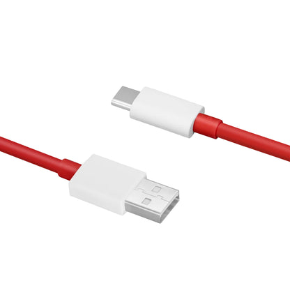 Kabel do ładowania i transmisji danych USB-A - USB-C OnePlus DL129, 100 W, 1 m, czerwony 5461100530