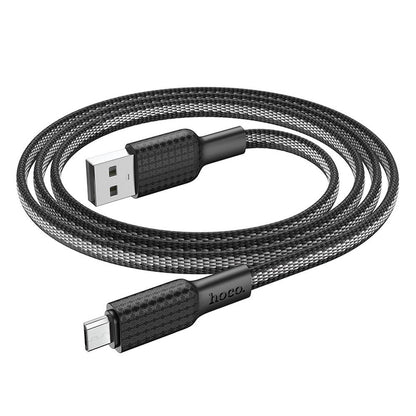 Kabel do ładowania i transmisji danych HOCO X69 USB-A - microUSB, 18 W, 1 m, czarny 