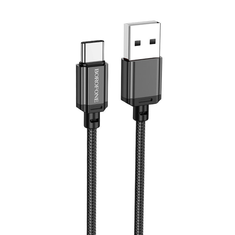 Kabel do ładowania i transmisji danych USB-A - USB-C Borofone BX87 Sharp BX87, 60W, 1m, czarny 