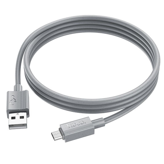 Kabel do danych i ładowania USB-A - microUSB HOCO X107, 18W, 1m, Szary