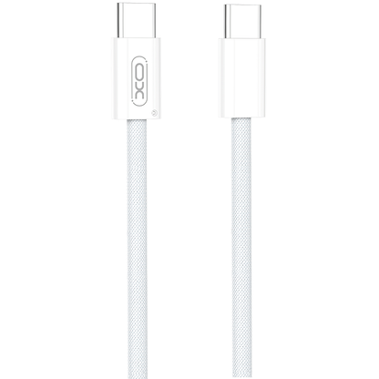 Kabel do danych i ładowania USB-C - USB-C XO Design NB-Q260A, 60W, 1m, Biały