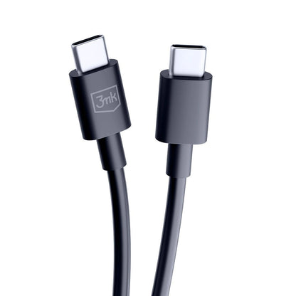 Kabel do danych i ładowania USB-C - USB-C 3MK Hyper, 100W, 1.2m, Czarny