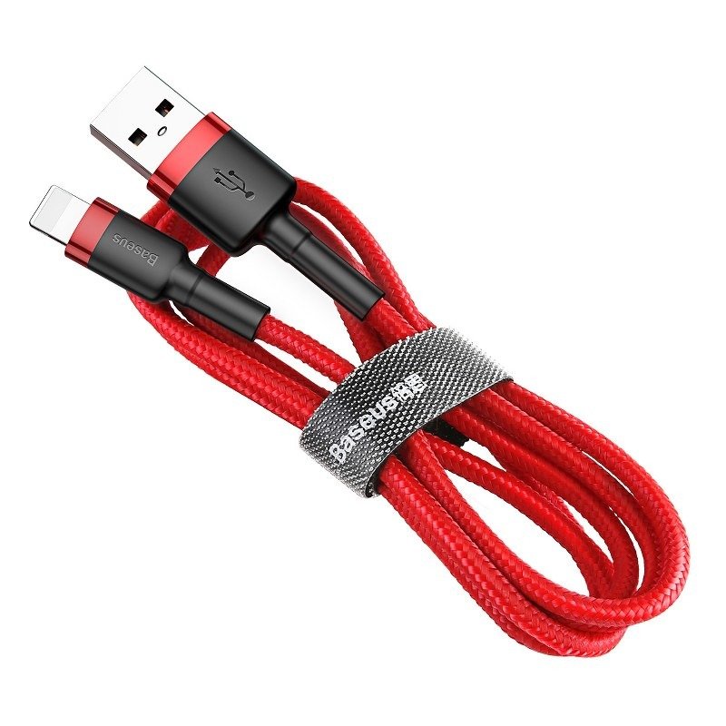 Kabel do danych i ładowania USB-A - Lightning Baseus Cafule, 18W, 1m, czerwony CALKLF-B09