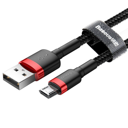 Kabel do danych i ładowania USB-A - microUSB Baseus Cafule, 18W, 2m, Czerwony
