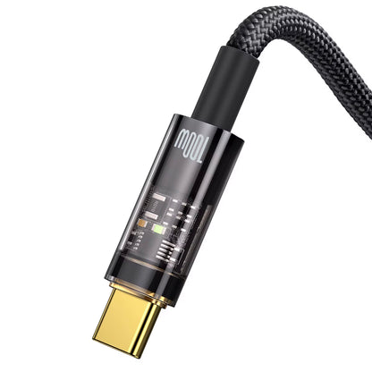Kabel do danych i ładowania USB-A - USB-C Baseus Explorer, 100W, 2m, Czarny CATS000301