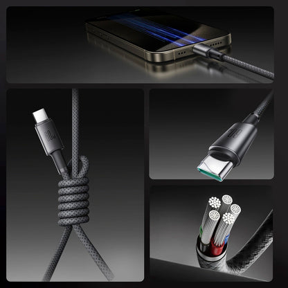 Kabel do danych i ładowania USB-C - USB-C Joyroom S-A50, 60W, 1.2m, Szary