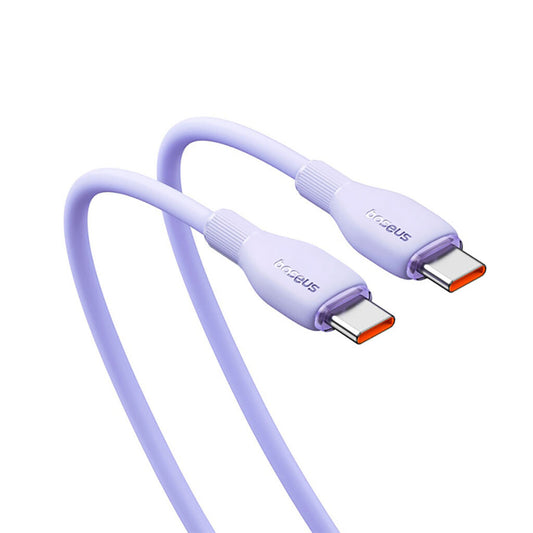 Cablu Date si Incarcare USB-C - USB-C Baseus Pudding, 100W, 1.2m, Mov P10355702511-00