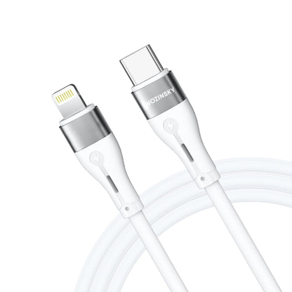 Kabel do danych i ładowania USB-C - Lightning WZK WSTCL1, 27W, 1m, Biały