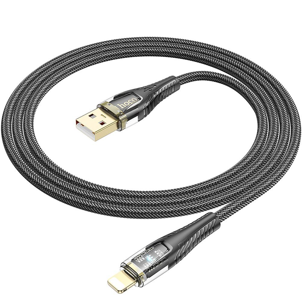 Kabel do danych i ładowania USB-A - Lightning HOCO U121, 18W, 1.2m, Czarny