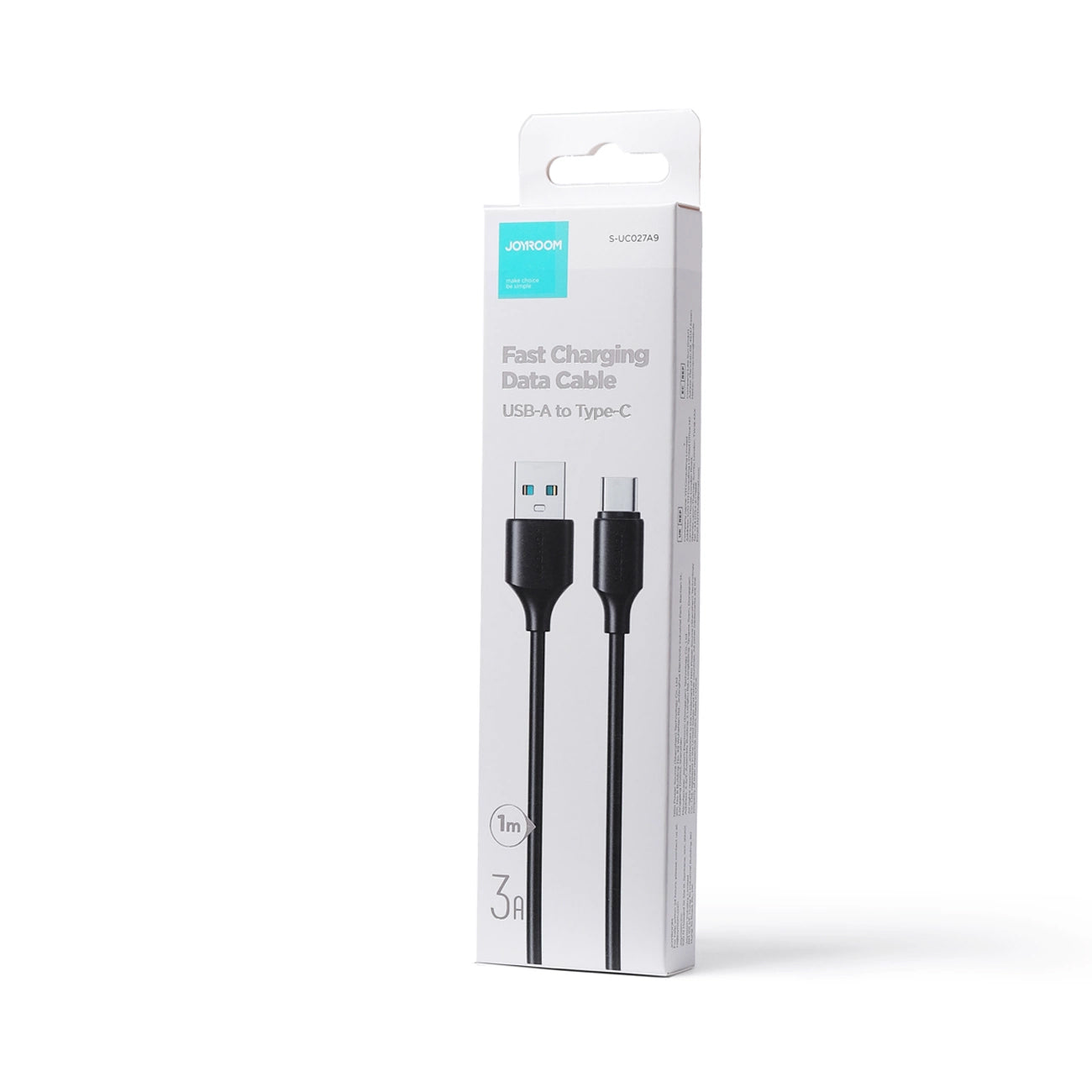 Kabel do danych i ładowania USB-A - USB-C Joyroom S-UC027A9, 20W, 1m, Czarny
