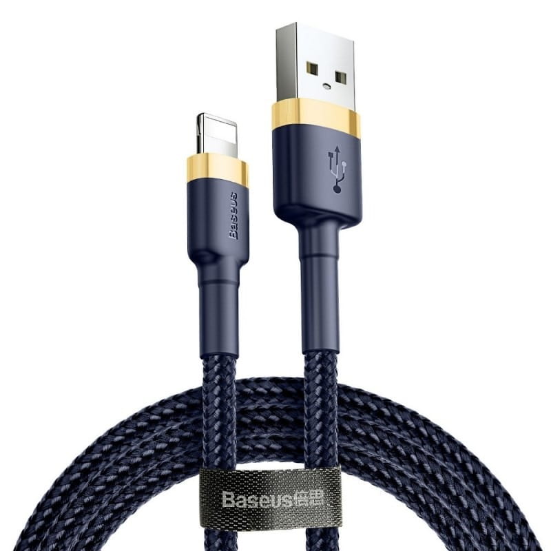 Kabel do danych i ładowania USB-A - Lightning Baseus Cafule, 18W, 2m, Granatowy CALKLF-CV3