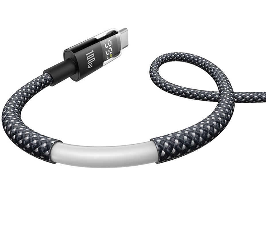 Kabel do danych i ładowania USB-A - USB-C Baseus Display 2, 100W, 1m, Czarny P10382701121-00