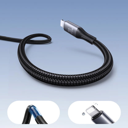 Kabel do danych i ładowania USB-C - Lightning Joyroom S-A28 Flash, 30W, 1m, Czarny