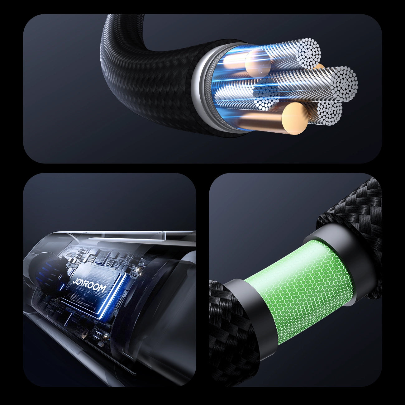 Kabel do danych i ładowania USB-A - Lightning Joyroom S-A16 Pro Prism Display, 12W, 1.2m, Czarny
