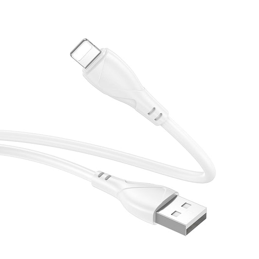 Kabel do danych i ładowania USB-A - Lightning Borofone BX121 Energy, 18W, 1m, Biały