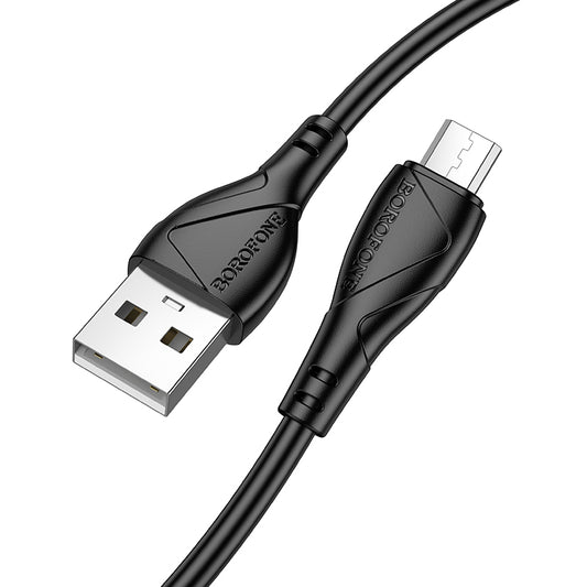Kabel do danych i ładowania USB-A - microUSB Borofone BX121 Energy, 18W, 1m, Czarny