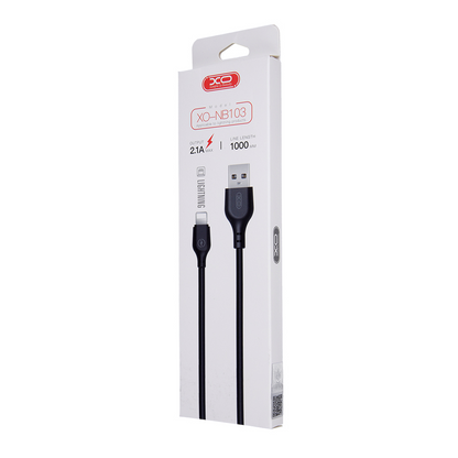 Kabel do danych i ładowania USB-A - Lightning XO Design NB103, 18W, 1m, Czarny