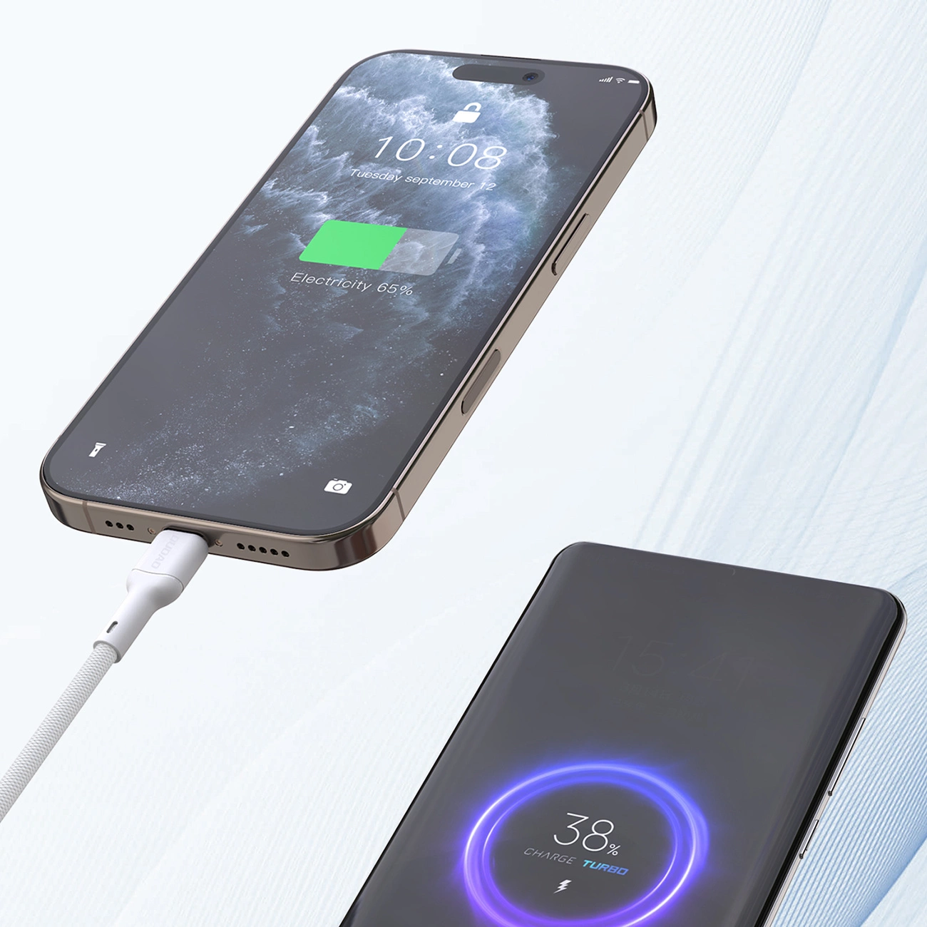 Kabel do danych i ładowania USB-C - USB-C Dudao L9C Max, 240W, 2m, Biały