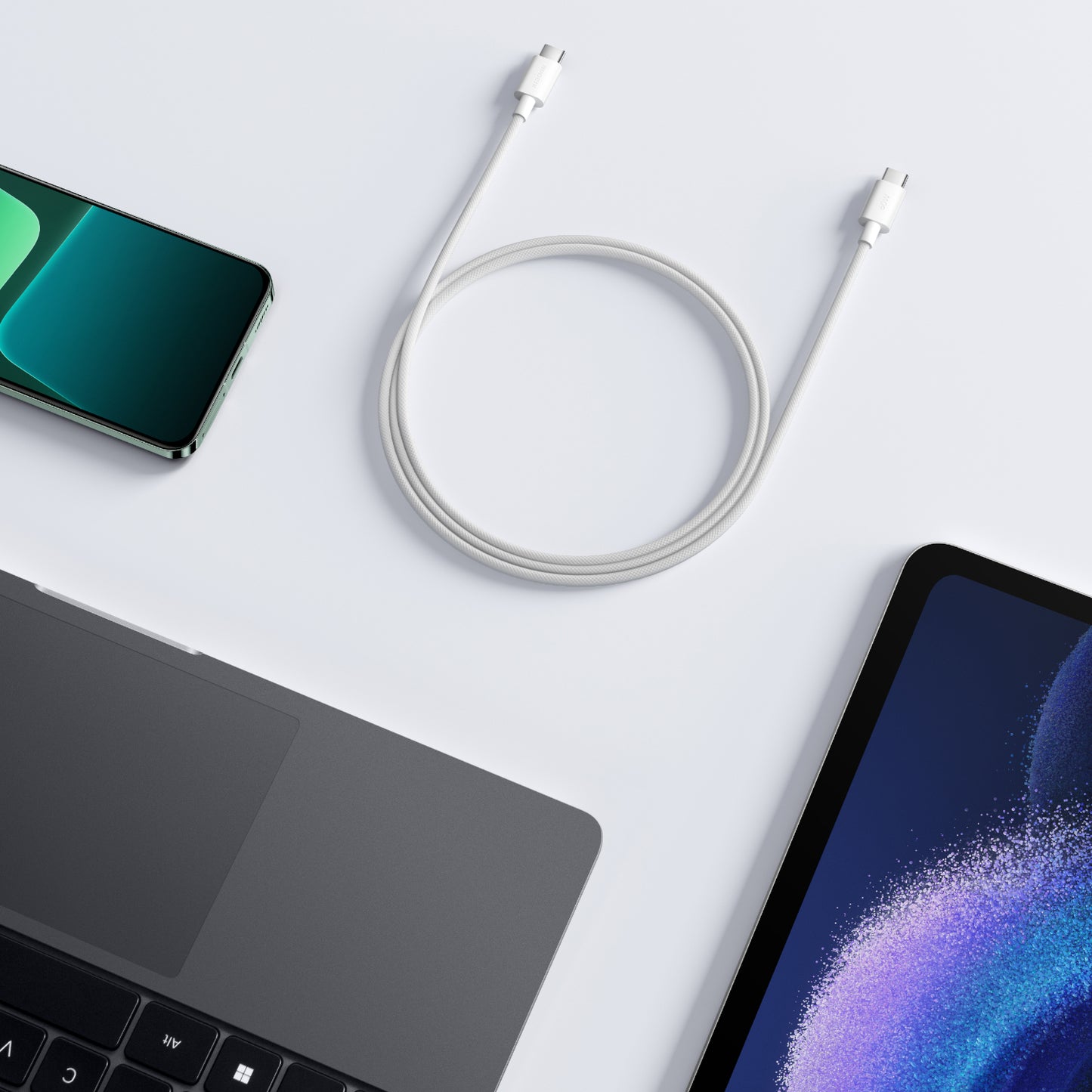 Kabel do danych i ładowania USB-C - USB-C Xiaomi, 60W, 1m, Biały BHR0878GL