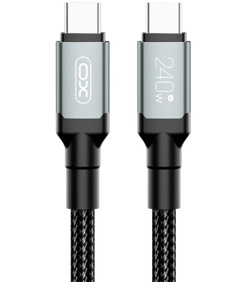 Kabel do danych i ładowania USB-C - USB-C XO Design NB-Q264B, 240W, 2m, Czarny