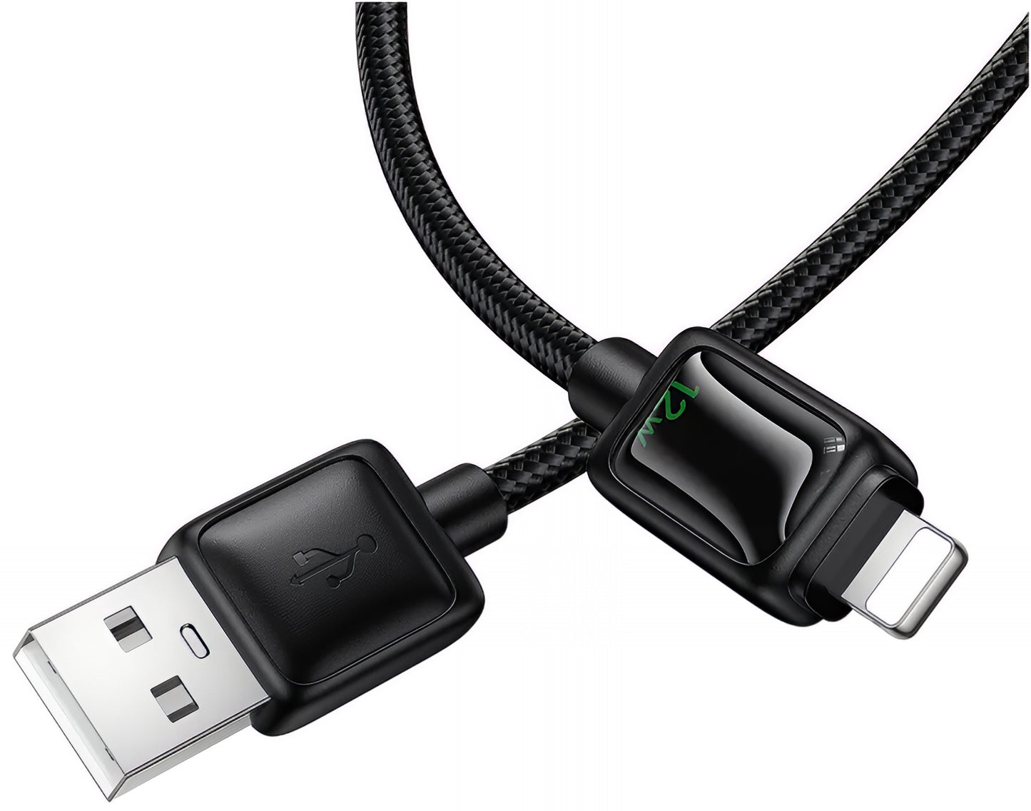 Kabel do danych i ładowania USB-A - Lightning HOCO U146, 12W, 1.2m, Czarny