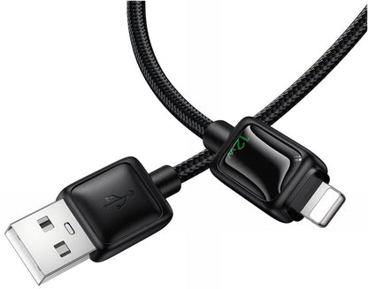 Kabel do danych i ładowania USB-A - Lightning HOCO U146, 12W, 1.2m, Czarny