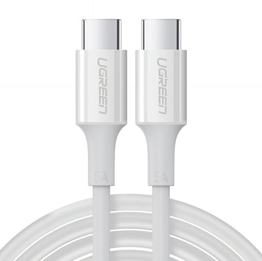 Kabel do danych i ładowania USB-C - USB-C UGREEN US300, 100W, 2m, Biały