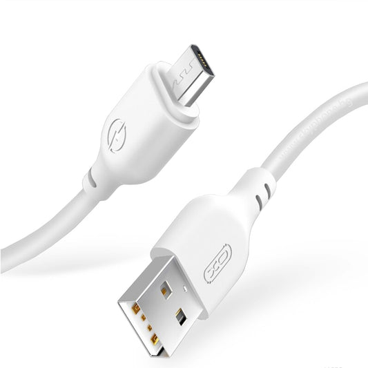 Kabel do danych i ładowania USB-A - microUSB XO Design NB103, 18W, 1m, Biały
