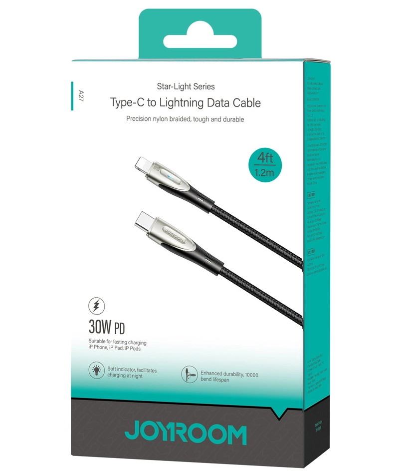 Kabel do danych i ładowania USB-C - Lightning Joyroom S-A31, 30W, 1.2m, Czarny