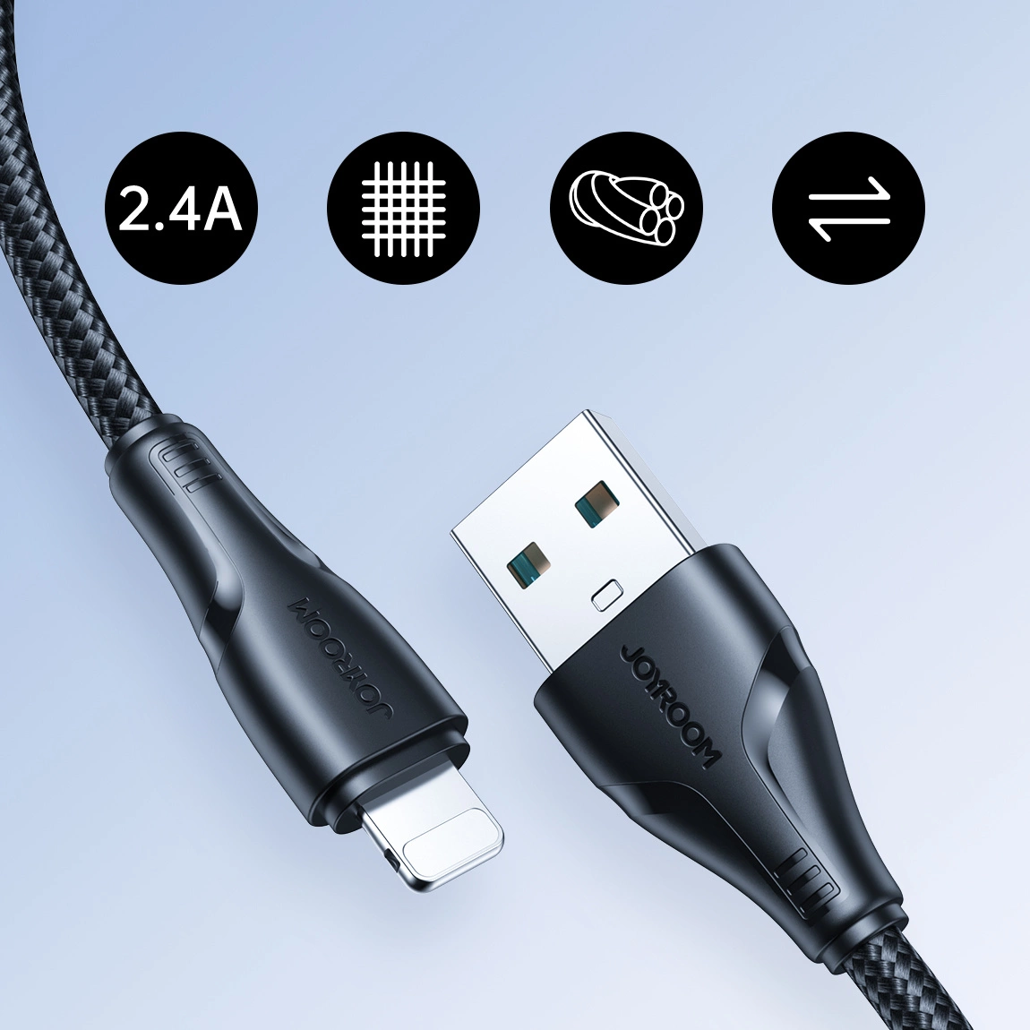 Kabel do danych i ładowania USB-A - Lightning Joyroom S-A11, 18W, 1.2m, Czarny