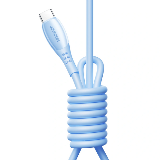 Kabel do danych i ładowania USB-C - Lightning Joyroom S-A59 Vibrant, 30W, 1.2m, Niebieski