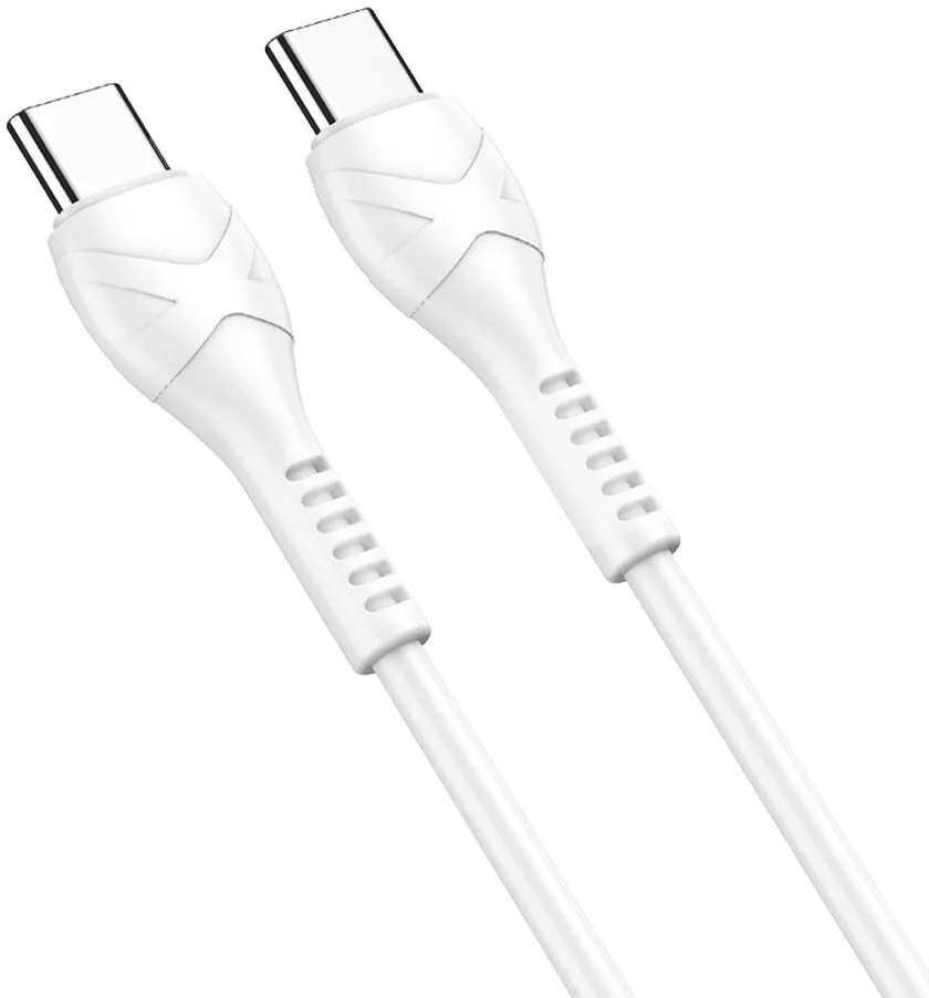Kabel do danych i ładowania USB-C - USB-C HOCO X37, 60W, 1m, Biały