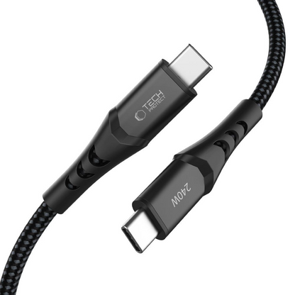 Kabel do przesyłu danych i ładowania USB-C - USB-C Tech-Protect UB11T Ultraboost, 240W, 1m, Czarny
