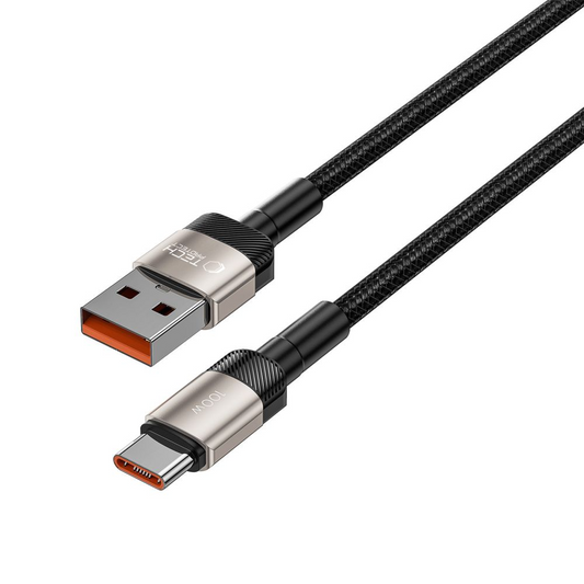 Kabel do danych i ładowania USB-A - USB-C Tech-Protect Ultraboost EVO, 100W, 1m, Srebrny