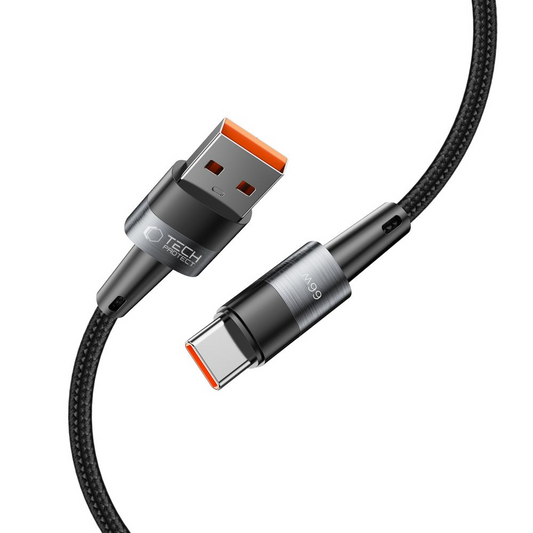 Kabel do danych i ładowania USB-A - USB-C Tech-Protect Ultraboost, 66W, 0,5m, Szary