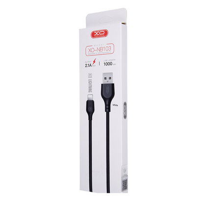 Kabel do ładowania i transmisji danych USB-A - Lightning XO Design NB103, 18 W, 1 m, biały 