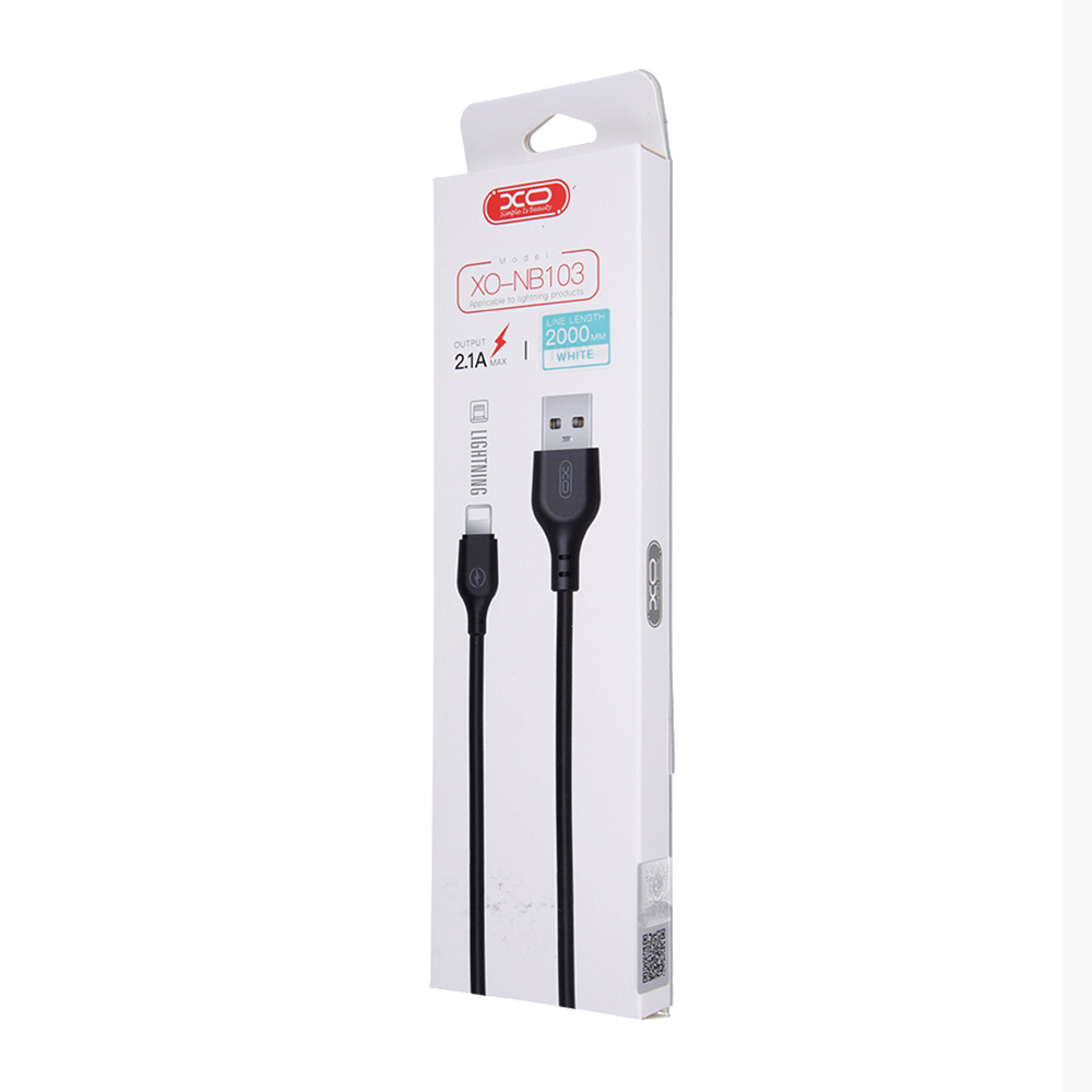 Kabel do danych i ładowania USB-A - Lightning XO Design NB103, 18W, 2m, Biały