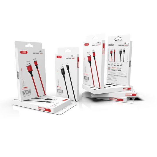Kabel do danych i ładowania USB-A - USB-C XO Design NB143, 18W, 2m, Czarny