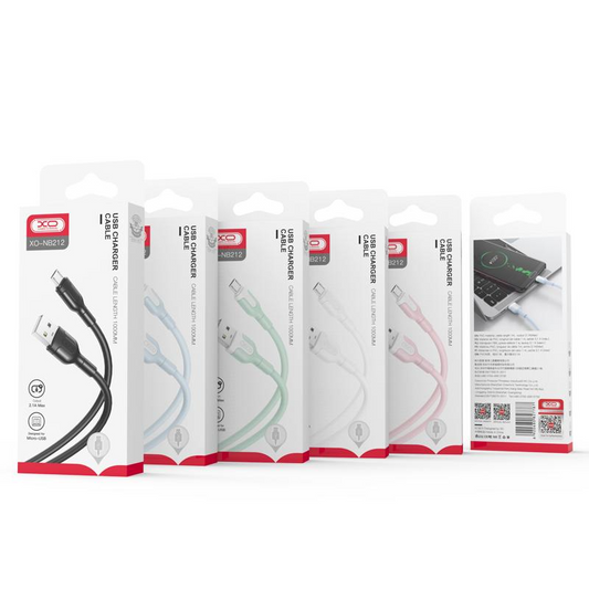 Kabel do danych i ładowania USB-A - Lightning XO Design NB212, 18W, 1m, Różowy