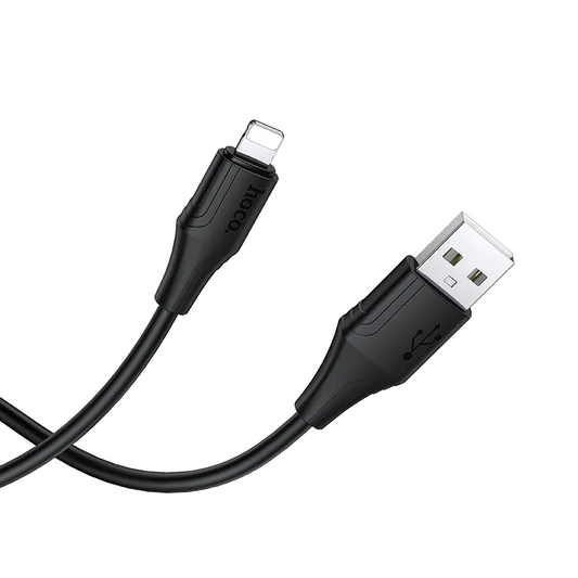 Kabel do danych i ładowania USB-A - Lightning HOCO X124, 18W, 1m, Czarny