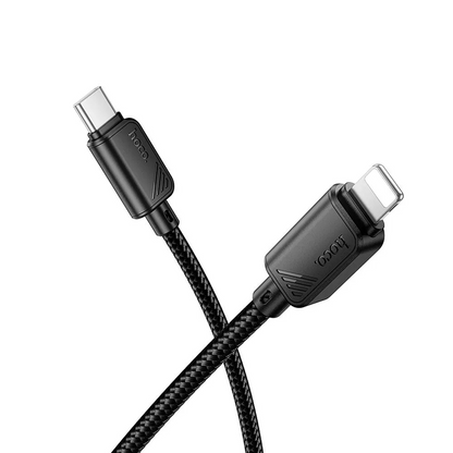 Kabel do danych i ładowania USB-C - Lightning HOCO X113, 27W, 1m, Czarny