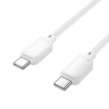 Kabel do przesyłu danych i ładowania USB-C - USB-C HOCO X113, 60W, 1m, biały