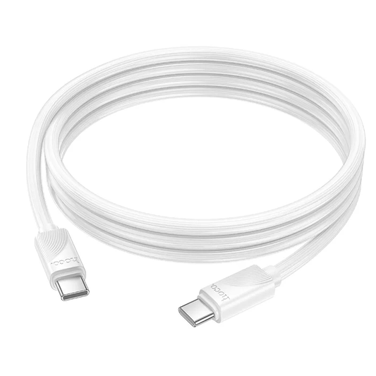 Kabel do przesyłu danych i ładowania USB-C - USB-C HOCO X114, 60W, 1m, biały