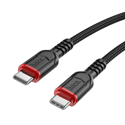Kabel do przesyłu danych i ładowania USB-C - USB-C HOCO X59 Victory, 60W, 3m, Czarny