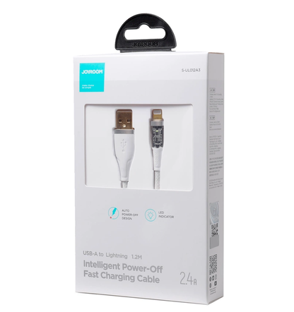 Kabel do przesyłu danych i ładowania USB-A - Lightning Joyroom S-UL012A3, 18W, 1,2m, biały